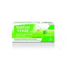 TANTUM VERDE 3 MG PASTILLAS PARA CHUPAR SABOR MENTA , 20 PASTILLAS