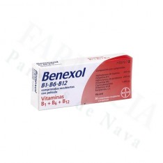 BENEXOL B1-B6-B12 COMPRIMIDOS RECUBIERTOS CON PELICULA, 30 COMPRIMIDOS